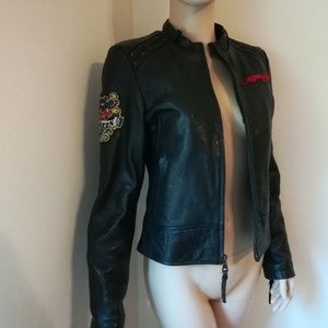 Leather Ed Hardy Jacket